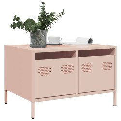 Meuble TV rose 68x50x43,5 cm acier laminé à froid 626602626602