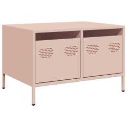 Meuble TV rose 68x50x43,5 cm acier laminé à froid 626602626602