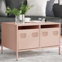 Meuble TV rose 68x50x43,5 cm acier laminé à froid 626602626602