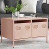 Meuble TV rose 68x50x43,5 cm acier laminé à froid 626602626602