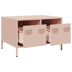 Meuble TV rose 68x50x43,5 cm acier laminé à froid 626602626602