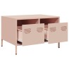 Meuble TV rose 68x50x43,5 cm acier laminé à froid 626602626602