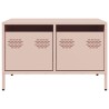 Meuble TV rose 68x50x43,5 cm acier laminé à froid 626602626602