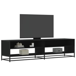Meuble TV noir 180,5x40x46 cm bois d'ingénierie 626603626603