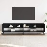 Meuble TV noir 180,5x40x46 cm bois d'ingénierie 626603626603