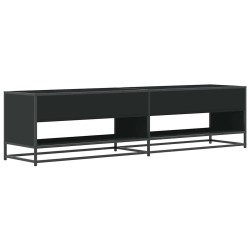 Meuble TV noir 180,5x40x46 cm bois d'ingénierie 626603626603