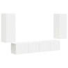Ensemble de meuble TV mural 4 pcs Blanc Bois d'ingénierie 626605626605