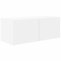 Ensemble de meuble TV mural 4 pcs Blanc Bois d'ingénierie 626605626605
