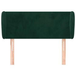 Tête de lit avec oreilles Vert foncé 83x23x78/88 cm Velours 626606626606