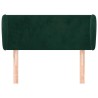 Tête de lit avec oreilles Vert foncé 83x23x78/88 cm Velours 626606626606