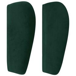 Tête de lit avec oreilles Vert foncé 83x23x78/88 cm Velours 626606626606