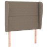 Tête de lit avec oreilles Taupe 103x23x118/128 cm Tissu 626607626607