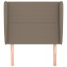 Tête de lit avec oreilles Taupe 103x23x118/128 cm Tissu 626607626607