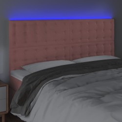 Tête de lit à LED Rose 180x5x118/128 cm Velours 626608626608