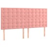 Tête de lit à LED Rose 180x5x118/128 cm Velours 626608626608