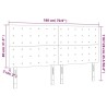 Tête de lit à LED Rose 180x5x118/128 cm Velours 626608626608