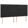 Tête de lit à LED Noir 200x5x118/128 cm Velours 626609626609