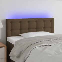 Tête de lit à LED Marron Foncé 90x5x78/88 cm Tissu 626611626611