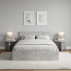 Table de chevet 2 pcs Gris béton 40 x 35,5 x 45,5 cm 626612626612