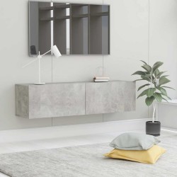 Meuble TV Gris béton 120x30x30 cm Bois d’ingénierie 626613626613