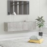 Meuble TV Gris béton 120x30x30 cm Bois d’ingénierie 626613626613