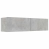 Meuble TV Gris béton 120x30x30 cm Bois d’ingénierie 626613626613