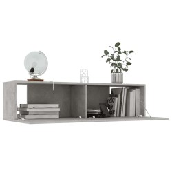 Meuble TV Gris béton 120x30x30 cm Bois d’ingénierie 626613626613