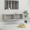 Meuble TV Gris béton 120x30x30 cm Bois d’ingénierie 626613626613