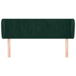 Tête de lit avec oreilles Vert foncé 147x23x78/88 cm Velours  626615626615