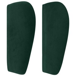 Tête de lit avec oreilles Vert foncé 147x23x78/88 cm Velours  626615626615