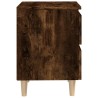 Table de chevet avec pieds en bois Chêne fumé 40x35x50 cm 626616626616