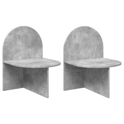 Table de chevet 2 pcs Gris béton 48 x 49 x 65 cm 626617626617