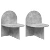 Table de chevet 2 pcs Gris béton 48 x 49 x 65 cm 626617626617