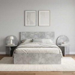 Table de chevet 2 pcs Gris béton 48 x 49 x 65 cm 626617626617