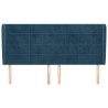 Tête de lit avec oreilles Bleu foncé 203x23x118/128 cm Velours 626620626620