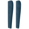 Tête de lit avec oreilles Bleu foncé 203x23x118/128 cm Velours 626620626620
