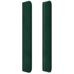 Tête de lit avec oreilles Vert foncé 103x16x118/128 cm Velours 626621626621