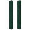 Tête de lit avec oreilles Vert foncé 103x16x118/128 cm Velours 626621626621