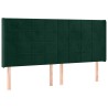 Tête de lit à LED Vert foncé 163x16x118/128 cm Velours 626623626623