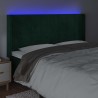 Tête de lit à LED Vert foncé 163x16x118/128 cm Velours 626623626623