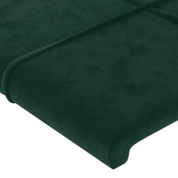 Tête de lit à LED Vert foncé 163x16x118/128 cm Velours 626623626623