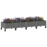 Jardinière avec Roues Gris clair 160 x 40 x 33 cm PP 626625626625