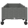 Jardinière avec Roues Gris clair 160 x 40 x 33 cm PP 626625626625