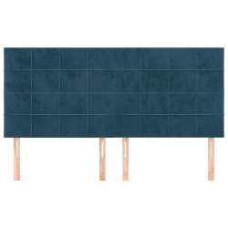 Tête de lit Bleu foncé 200 x 5 x 118/128 cm Velours 626626626626