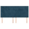 Tête de lit Bleu foncé 200 x 5 x 118/128 cm Velours 626626626626