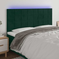 Tête de lit à LED Vert foncé 160x5x118/128 cm Velours 626627626627