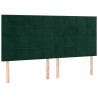 Tête de lit à LED Vert foncé 160x5x118/128 cm Velours 626627626627