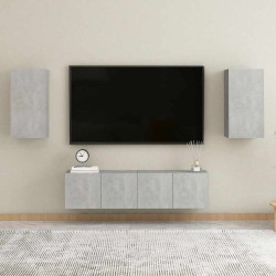 Meuble TV Gris béton 30,5x30x60 cm Bois d’ingénierie 626628626628