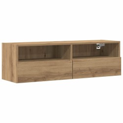 Meuble TV mural 100 x 30 x 30 cm chêne artisanal 626629626629