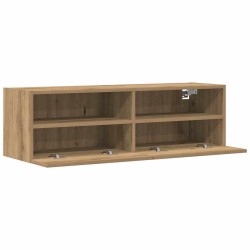 Meuble TV mural 100 x 30 x 30 cm chêne artisanal 626629626629